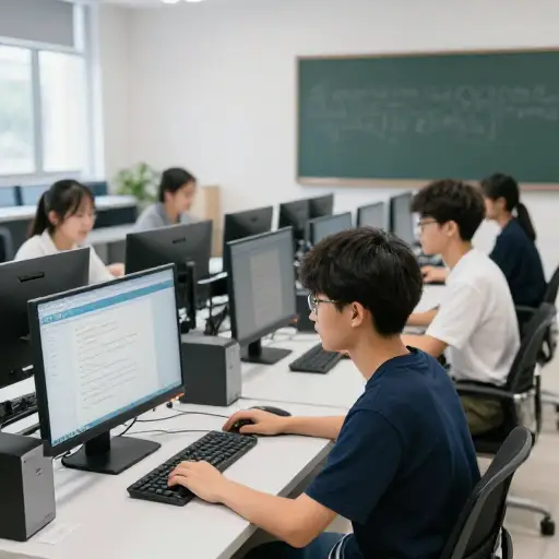 虽然所有选择都有助于加深学生对语言知识的了解，但我认为最合适的应该是计算机室。