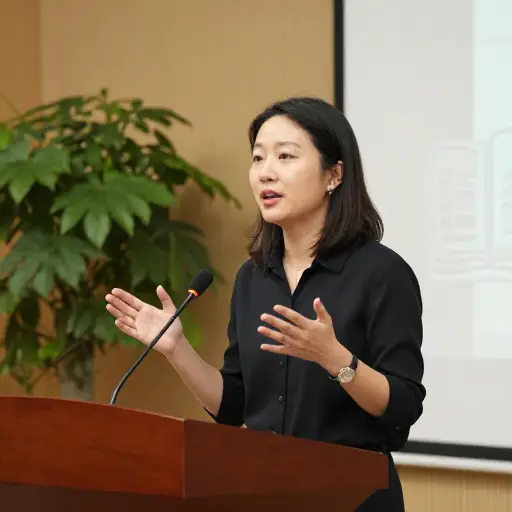 她的演讲东拉西扯，一会儿谈环保，一会儿又说教育政策。