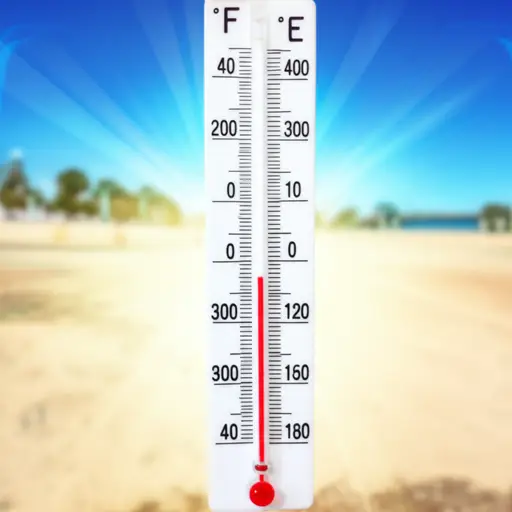 今天气温高达35度。