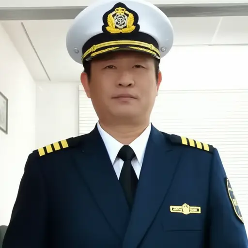 船长制服上的徽章代表着他的军衔。