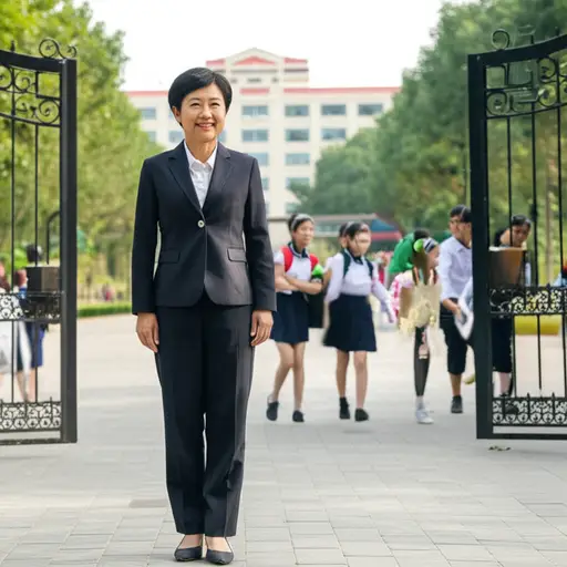 朱迪女士是我们学校的新校长。