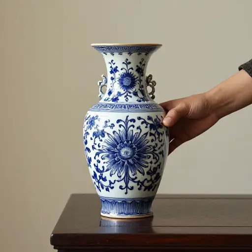 小心别打破花瓶。