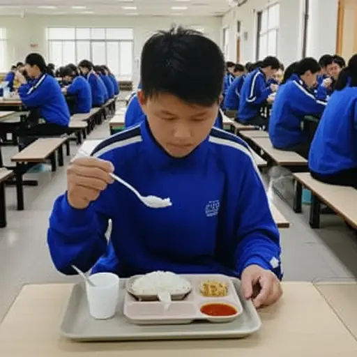 工作日我通常在学校吃午饭。