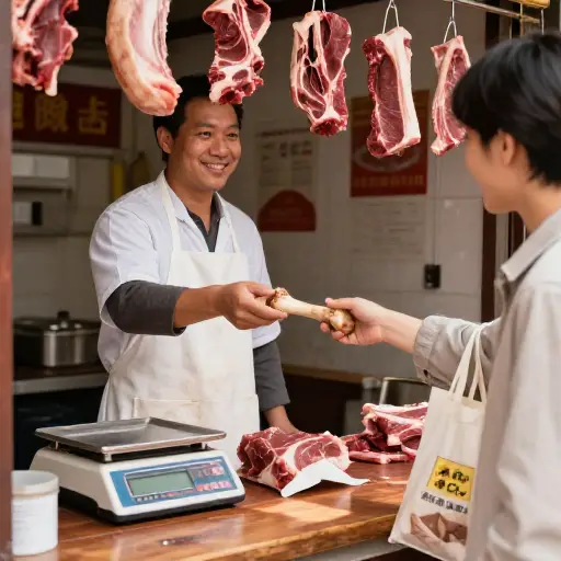 我每周五都去肉店买些新鲜的排骨。