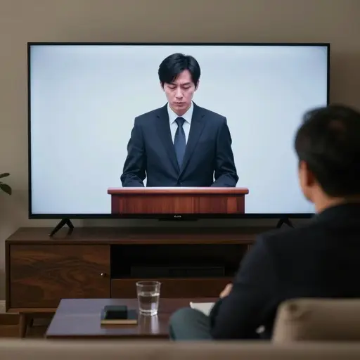 经过十八个月的传言和猜测，市政厅腐败丑闻以市长的电视辞职声明画上了句号。