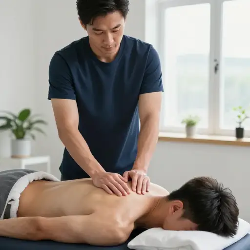 按摩治疗师可以帮助缓解剧烈运动后的肌肉紧张。