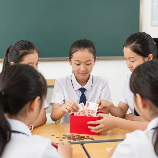 我们都凑钱给老师买了一份礼物。