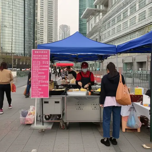 我在公司附近的小吃摊买了个简单的早餐。
