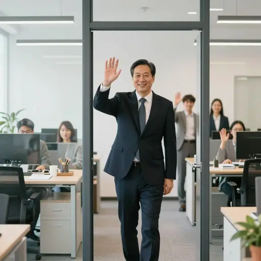 我们的部门主管周五要离开了。