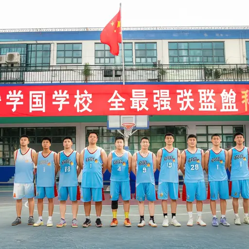 我们学校的篮球队加入了全国最强的联盟。