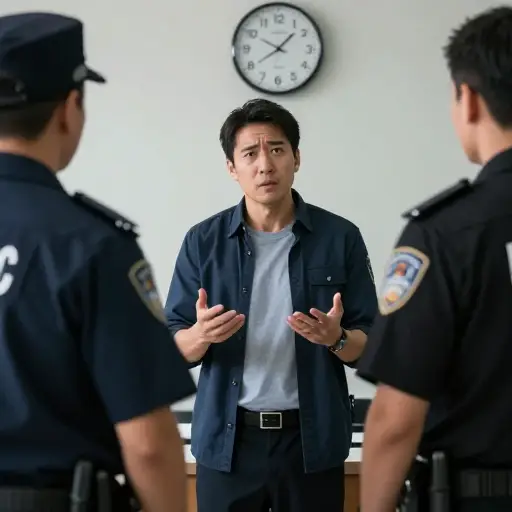 他的不在场证明是一个充满矛盾的、不太可信的故事。