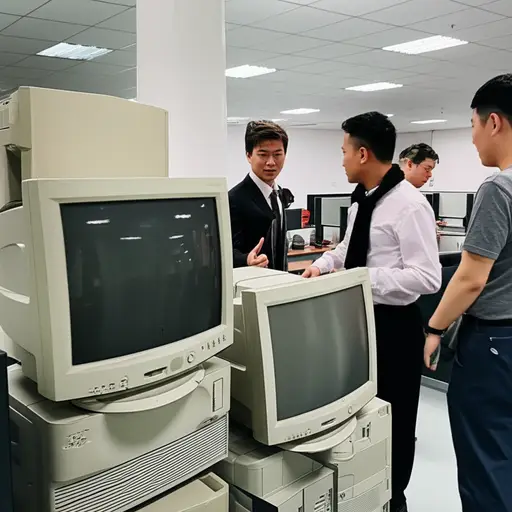 我们决定淘汰这些旧电脑，因为它们太慢了。