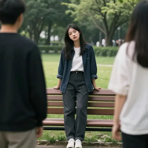 起初，她对他们保持距离。