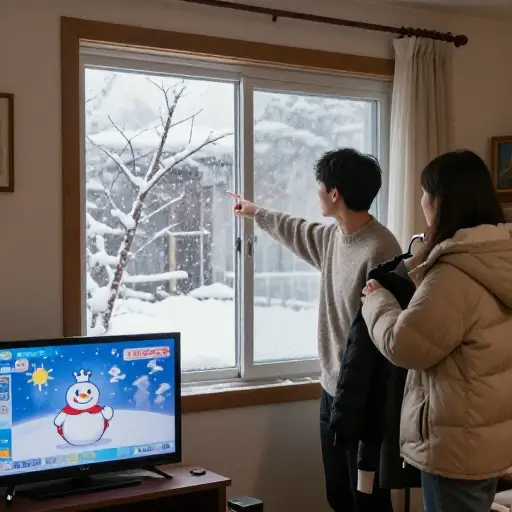 你得穿暖和点，外面很冷。