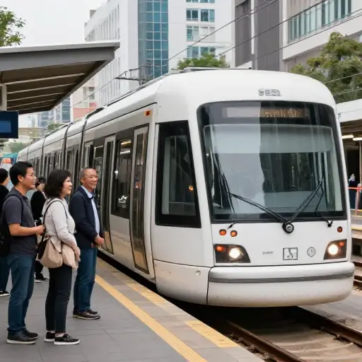 对许多居民来说，新的轻轨系统是个令人兴奋的新鲜事物。