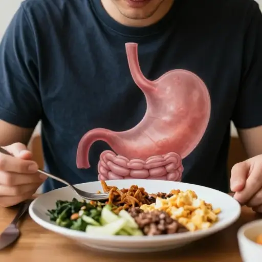 你的胃帮助消化你吃的食物。