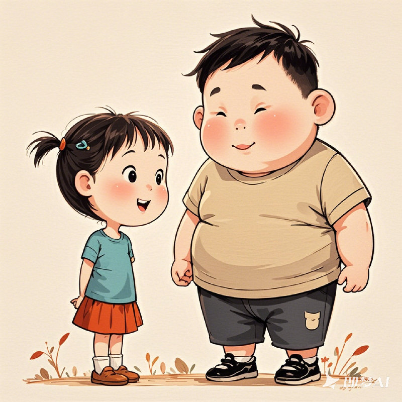 她比她的哥哥瘦。