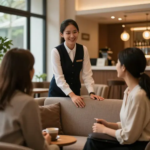 酒店热情好客的氛围立刻让客人感到放松。