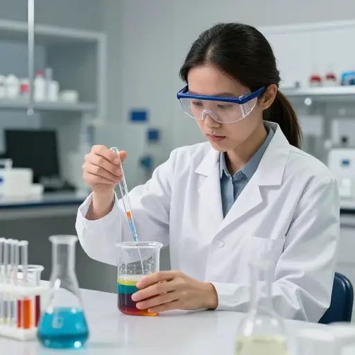 她为实验准备了一种化学混合物。