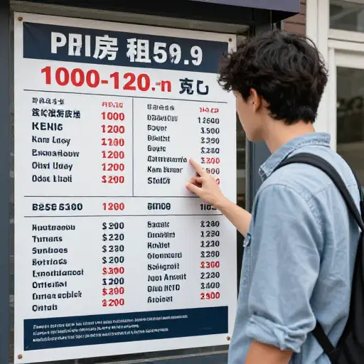 我愿意每月支付大约1000到1200美元的租金。