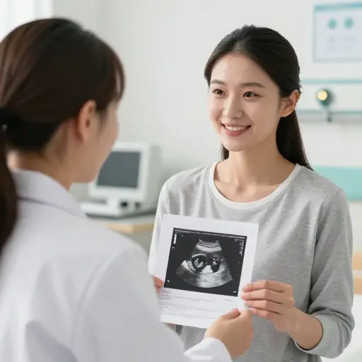 经过医疗治疗后，她终于怀孕了。