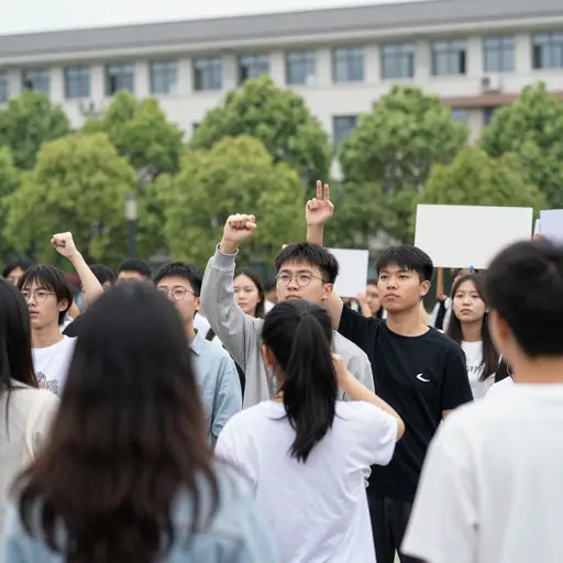 学生会发起了一场强烈的抗议，反对提议的学费上涨。