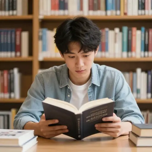 这个年轻人对学习表现出极大的热情。