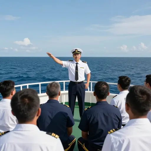 船长向船员下达了命令。