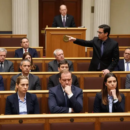 反对党领袖在辩论中抓住一切机会质疑首相的正直品格。