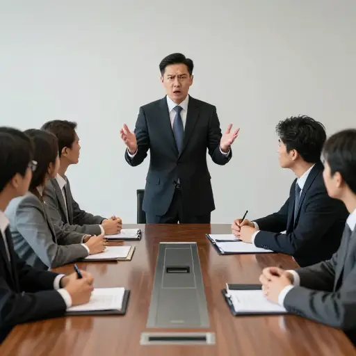 当激烈争执爆发时，主席试图恢复秩序。