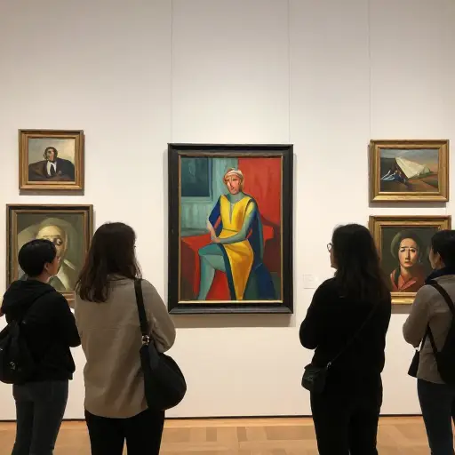 那幅画在画廊的所有作品中格外出众。