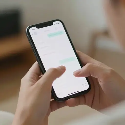 我给她发了短信，约时间见面。