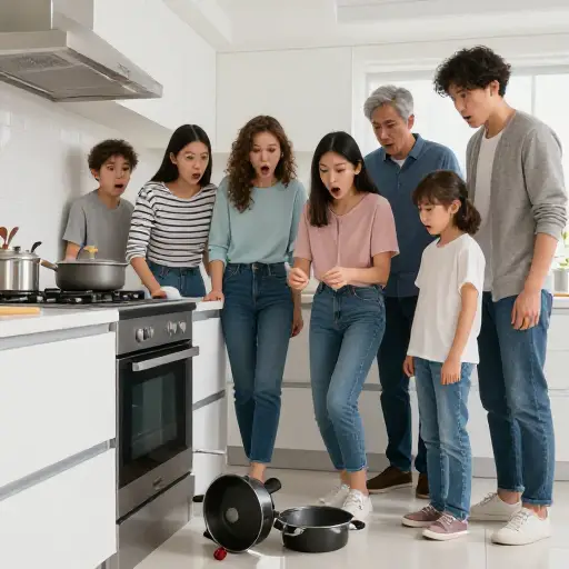 厨房传来的一声巨响吓了大家一跳。