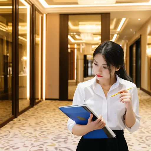 婚礼策划师正在考察几个不同的场地。
