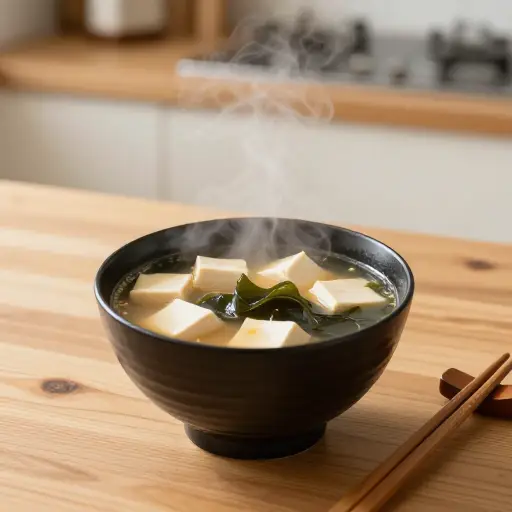 味噌汤中的原料提供蛋白质，有助于保持身体健康。