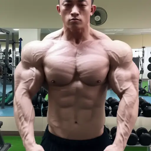 看看那个壮汉！他壮得像冰箱一样！