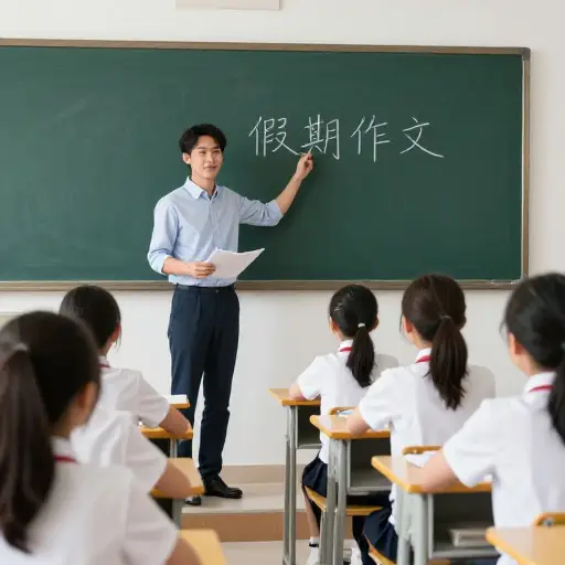 老师让我们写一篇关于假期的作文。