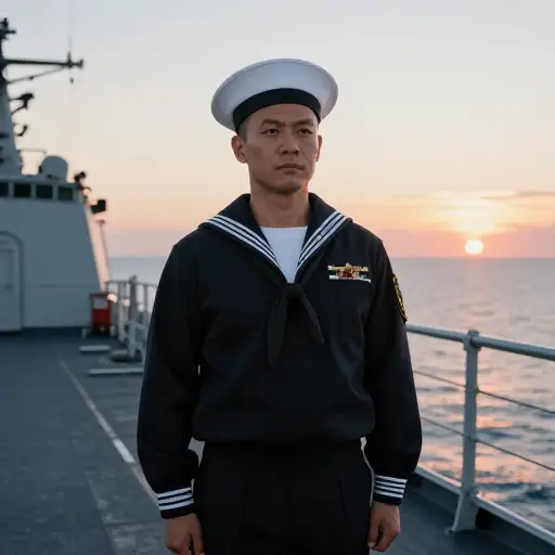 他担任海军军官超过二十年。