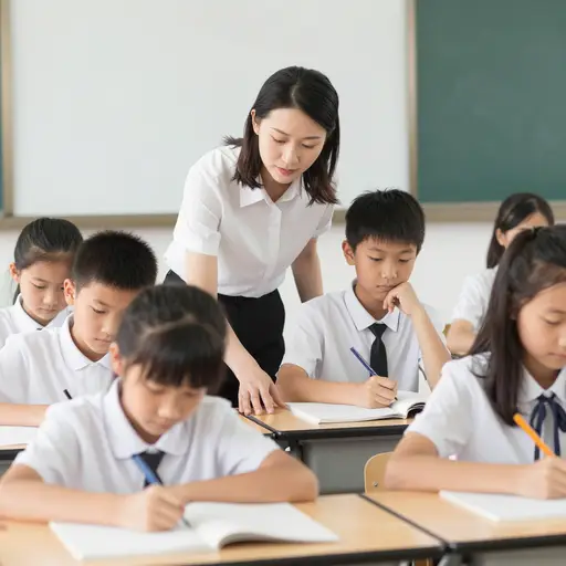老师告诉学生们保持安静。