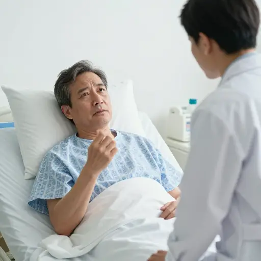 中风影响了他的语言能力。
