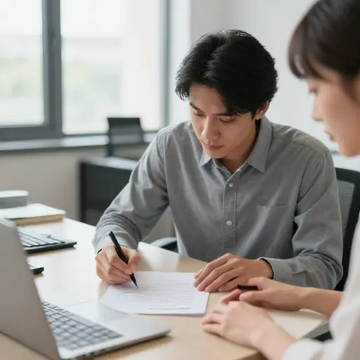 我们签了一份为期三年的办公室租赁合同。