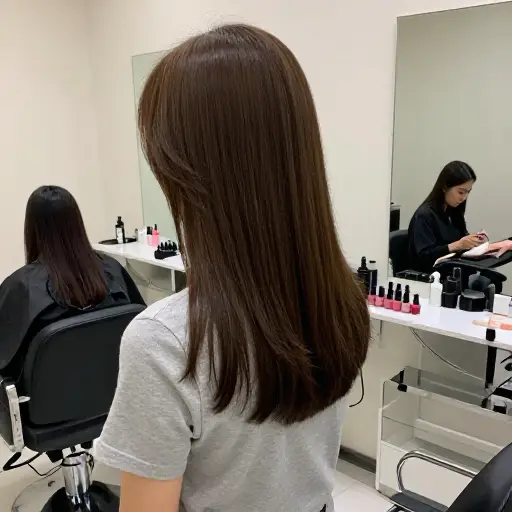 剪完头发后，她又去做了美甲。