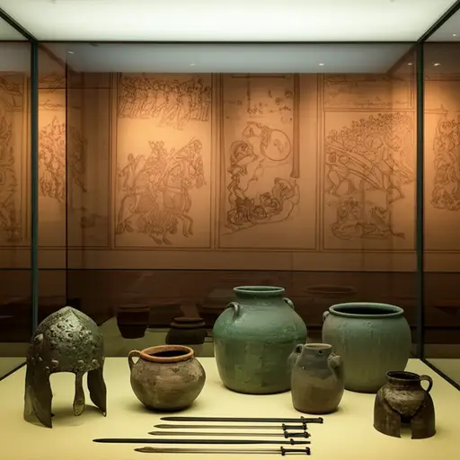 这个博物馆展示了许多来自特洛伊战争的文物。