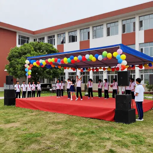 学校正在组织一场校庆活动。学生会负责这件事。