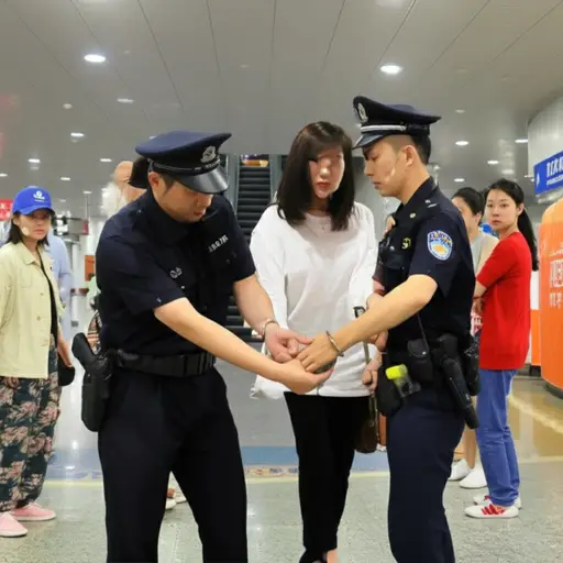 他们因为在地铁站口交被逮捕。