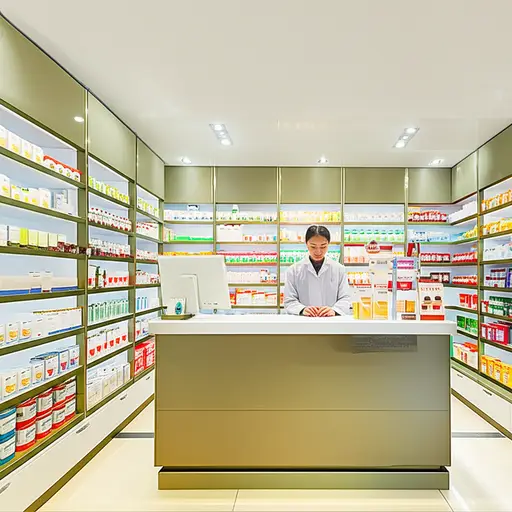 这家药店的药剂师也销售高品质的护肤品。