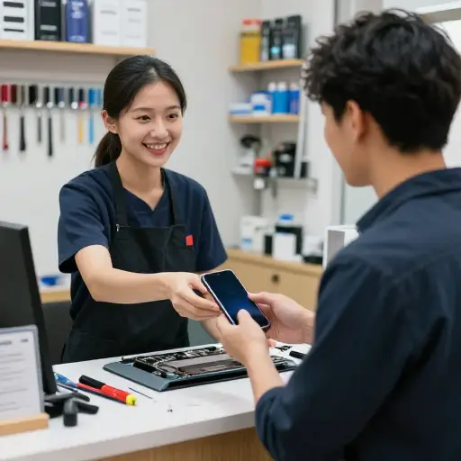 你明天能回店里来取你修好的手机吗？