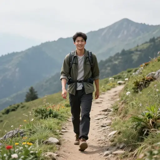 长途徒步时，记得调整好节奏，以免精疲力竭。