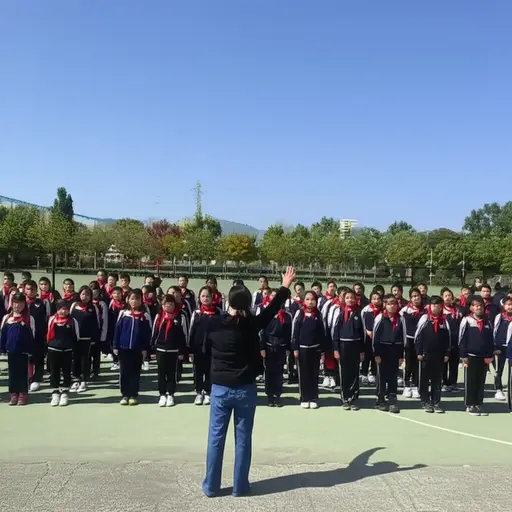 老师召集所有学生到操场参加紧急集会。