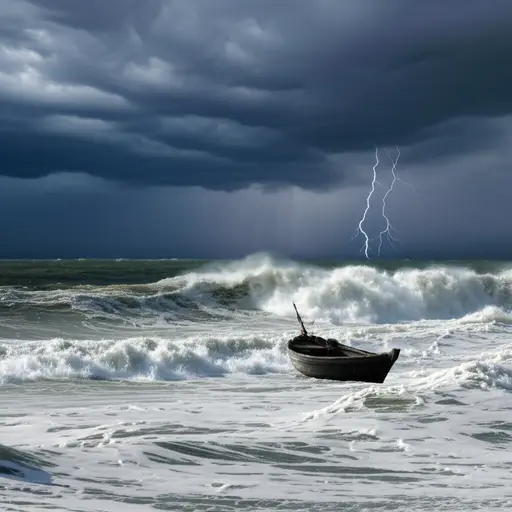 在暴风雨天出海简直是自寻死路。